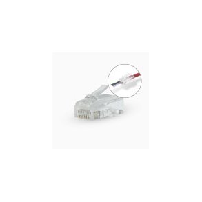 RJ45-stik | RJ45 Pass Through | Stranded UTP CAT5 | Lige | Guldplateret | 10 stk. | PVC | Gennemsigtig | Box