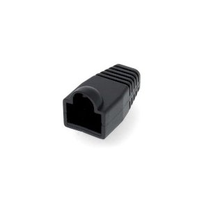 Tr�kaflastningskappe | RJ45 | PVC | Sort | Box | 10 stk.