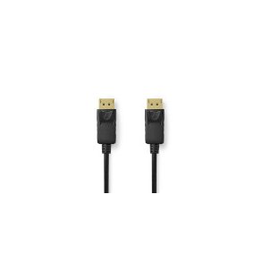 Displayport kabel | DisplayPort Han | DisplayPort Han | 8K@60Hz | Nikkelplateret | 2.00 m | Runde | PVC | Sort | Label