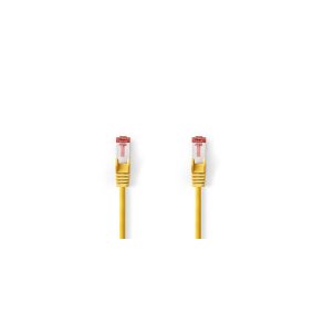 Kat 6 kabel | RJ45 Han | RJ45 Han | S/FTP | 15.0 m | Runde | LSZH | Gul | Label