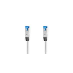 CAT6a netv�rkskabel | S/FTP | RJ45 Han | RJ45 Han | 10.0 m | Snagless | Runde | LSZH | Gr� | Label