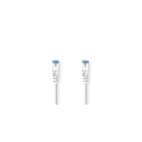 CAT6a netv�rkskabel | S/FTP | RJ45 Han | RJ45 Han | 0.25 m | Snagless | Runde | LSZH | Hvid | Label