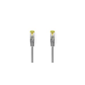 Cat 8.1 netv�rkskabel | S/FTP | RJ45 Han | RJ45 Han | 2.00 m | Runde | LSZH | Gr� | Label