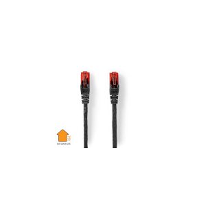 Kat 6 kabel | RJ45 Han | RJ45 Han | U/UTP | 75.0 m | Udend�rs | Runde | PE | Sort | Label