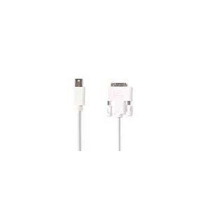 Mini DisplayPort kabel | DisplayPort 1.2 | Mini DisplayPort han | DVI-D 24 + 1-pin han | 21.6 Gbps | Nikkelplateret | 2.00 m | Runde | PVC | Hvid | Konvolut