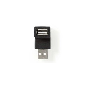 USB-A Adapter | USB 2.0 | USB-A Han | USB-A Hun | 480 Mbps | Runde | Nikkelplateret | PVC | Sort | Box