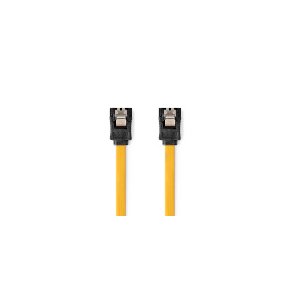 SATA kabel | 6 Gbps | SATA 7-Pin Hun | SATA 7-Pin Hun | Nikkelplateret | 0.50 m | Fladt | PVC | Gul | Box