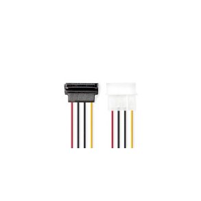 Intern Str�mkabel | Molex Han | SATA 15-Pin Hun | Guldplateret | 0.15 m | Runde | PVC | Flerfarvet | Konvolut