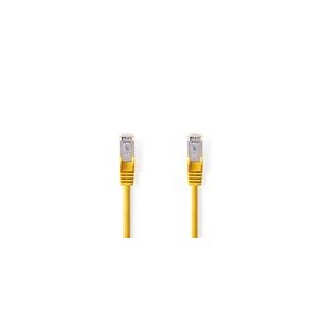 CAT5e netv�rkskabel | SF/UTP | RJ45 Han | RJ45 Han | 20.0 m | Runde | PVC | Gul | Plastikpose