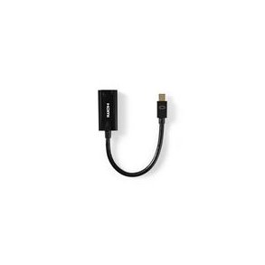 Mini DisplayPort kabel | DisplayPort 1.2 | Mini DisplayPort han | HDMI  -udgang | 21.6 Gbps | Nikkelplateret | 0.20 m | Runde | PVC | Sort | M�rke