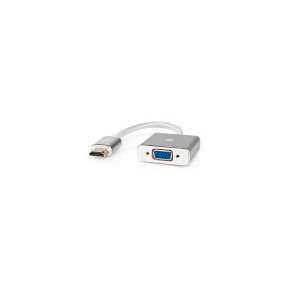 VGA-adapter | HDMI Stik | VGA Hun | Guldplateret | Lige | Aluminium | S�lv | Cover Window Box