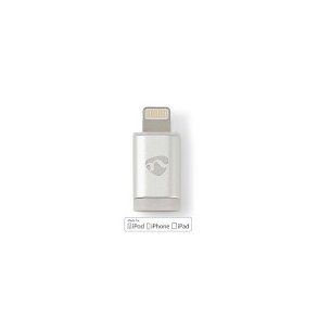 Lightning Adapter | Apple Lightning 8-pin | USB Micro-B Hun | Guldplateret | Runde | Aluminium