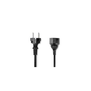 Str�mkabel | Stikprop med sidebens jord  Han | Stikprop med sidebens jord  Hun | Lige | Lige | Nikkelplateret | 5.00 m | Runde | PVC | Sort | Box