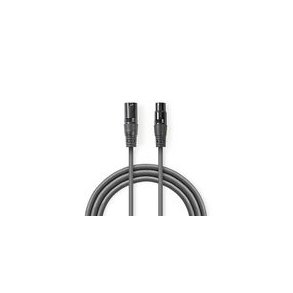 Balanceret Audio kabel | XLR 3-Pin Han | XLR 3-Pin Hun | Nikkelplateret | 1.50 m | Runde | PVC | M�rkegr� | Kartonhylster