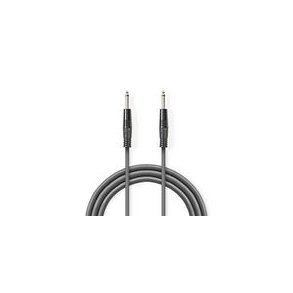 Mono Audio kabel | 6.35 mm Hanstik | 6.35 mm Hanstik | Nikkelplateret | 3.00 m | Runde | PVC