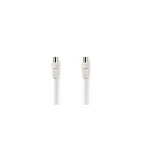 Coax Cable | IEC (Coax) Han | IEC (Coax) Hun | Nikkelplateret | 90 dB | 75 Ohm | Dobbelt afsk�rmet | 5.00 m | Runde | PVC | Hvid | Box