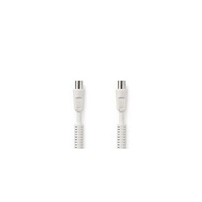 Coax Cable | IEC (Coax) Han | IEC (Coax) Hun | Nikkelplateret | 100 dB | 75 Ohm | Dobbelt afsk�rmet | 2.00 m | Runde | PVC | Hvid | Box