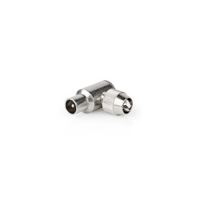 IEC (Coax) Stik | Vinkel 90� | Han | Nikkelplateret | 75 Ohm | Skru | Kabeldiameter: 7.0 mm | Metal | S�lv | 2 stk. | Box