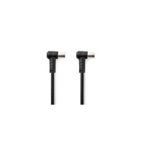 Coax Cable | IEC (Coax) Han | IEC (Coax) Hun | Nikkelplateret | 120 dB | 75 Ohm | Quad Sk�rmet | 3.00 m | Runde | PVC | Sort | Label