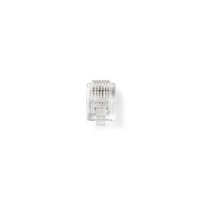 Telecom Connector | Tilslutnings Type: RJ12 | Lige | Bel�gning: Guldplateret | PVC | Gennemsigtig