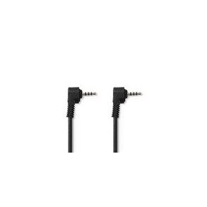 AV-kabel | 3.5 mm Hanstik | 3.5 mm Hanstik | Nikkelplateret | 1.00 m | Runde | PVC | Sort