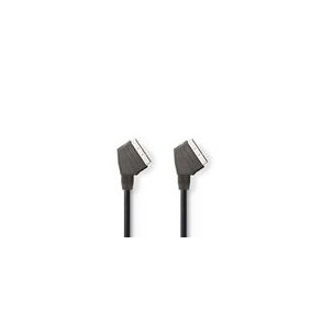 SCART-kabel | SCART Han | SCART Han | Nikkelplateret | 480p | 2.00 m | Runde | PVC | Sort | Box