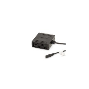 SCART-kabel | SCART Han | SCART Hun / 3.5 mm Hunstik | Nikkelplateret | 480p | 0.20 m | Runde | PVC | Sort | Box