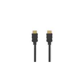 High Speed ​​HDMI ™ kabel med Ethernet | HDMI™ Stik | HDMI™ Stik | 4K@30Hz | ARC | 10.2 Gbps | 7.50 m | Runde | PVC | Sort | Blister