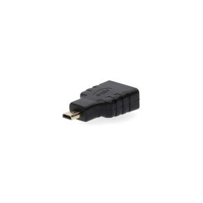 HDMI Adapter | HDMI Micro-stik | HDMI  -udgang | Guldplateret | Lige | ABS | Sort | 1 stk. | Box