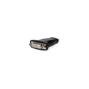 HDMI Adapter | HDMI Input | DVI-D 24+1-Pins Hun | Nikkelplateret | Lige | ABS | Sort | 1 stk. | Box