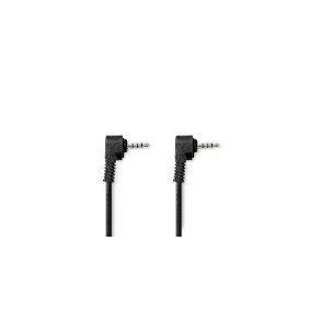 AV-kabel | 3.5 mm Hanstik | 3.5 mm Hanstik | Nikkelplateret | 2.00 m | Runde | PVC | Sort