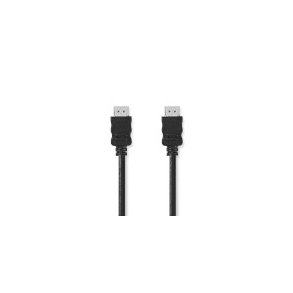 High Speed ​​HDMI ™ kabel med Ethernet | HDMI™ Stik | HDMI™ Stik | 4K@30Hz | ARC | 10.2 Gbps | 15.0 m | Runde | PVC | Sort | Label