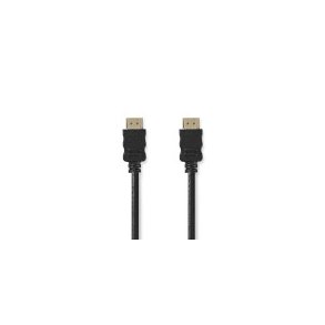 High Speed ​​HDMI ™ kabel med Ethernet | HDMI™ Stik | HDMI™ Stik | 4K@30Hz | ARC | 10.2 Gbps | 30.0 m | Runde | PVC | Sort | Label