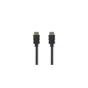 High Speed ​​HDMI ™ kabel med Ethernet | HDMI™ Stik | HDMI™ Stik | 4K@30Hz | ARC | 10.2 Gbps | 10.0 m | Runde | PVC | Sort | Konvolut
