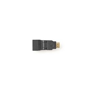 HDMI Adapter | HDMI Stik | HDMI  -udgang | Guldplateret | Swivel | ABS | Sort | 1 stk. | Konvolut