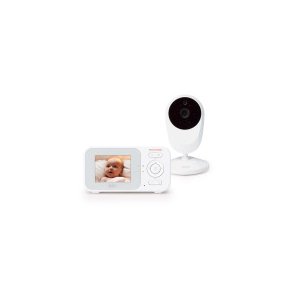 Baby monitor with camera with 2.4-inch colour display, night vision and talkback function - White