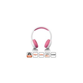 B�rnehovedtelefon 85dB med klisterm�rker Pink