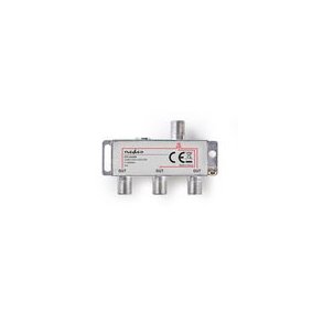 CATV Splitter | 5 - 1000 MHz | Tab af inds�ttelse: 6.8 dB | Antal output: 3 | 75 Ohm | Zinc Alloy
