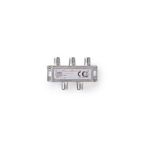 Satellit Splitter | 5 - 2400 MHz | 11.5 dB | Antal input: 1 | Antal output: 4 | Impedans ekstern h�jttaler: 75 Ohm | Zinc | S�lv