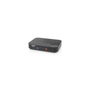 HDMI  Converter | 1x USB-C / 2x HDMI  -indgang | 1x HDMI Output | 1-vejs | 4K@60Hz | 18 Gbps | ABS | Antracit