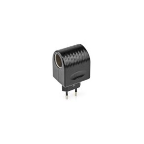 Adapter til Str�mstik | Euro / Type C (CEE 7/16) | 100 - 240 V AC 50/60 Hz | 12 V DC | 6 W | Str�mforsyning | 0.3 A | Sort | Plastik