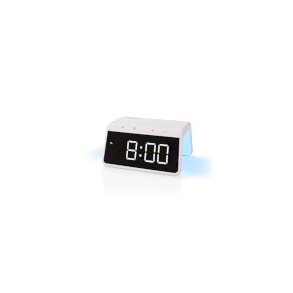 V�kkeur med Tr�dl�s Ladning | Qi certificeret | 5 / 7.5 / 10 / 15 W | USB-A Han | Natlys | 2 Alarmtider | Snooze funktion