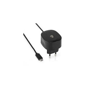 V�goplader | 15 W | Hurtigopladningsfunktion | 1x 3.0 A | Antal output: 1 | USB-C (Fixed) kabel | 1.50 m | Single Voltage Output | Sort