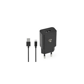V�goplader | 5 W | 1.0 A A | Antal output: 1 | USB-A | Micro USB (Loose) kabel | 1.00 m | Single Voltage Output | Sort