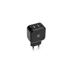 V�goplader | 24 W | Hurtigopladningsfunktion | 2x 2.4 A A | Antal output: 2 | 2x USB-A | Uden Kabel | Single Voltage Output | Sort