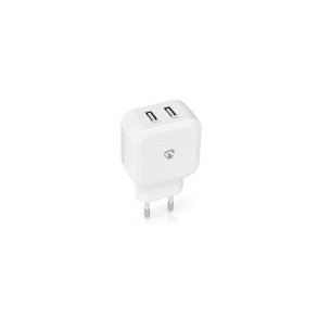 V�goplader | 24 W | Hurtigopladningsfunktion | 2x 2.4 A A | Antal output: 2 | 2x USB-A | Uden Kabel | Single Voltage Output | Hvid