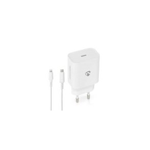 V�goplader | 20 W | PD3.0 20W | Hurtigopladningsfunktion | 1.67 A / 2.22 A / 3.0 A | Antal output: 1 | USB-C | Lightning 8-Pin (Loose) kabel | 1.00 m | Automatisk Valgt Sp�nding | Hvid