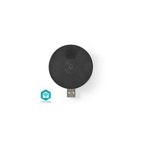 SmartLife Klokke | 433 MHz | Tilbeh�r til: WIFICDP10GY / WIFICDP30WT / WIFICDP40CWT | USB Drevet | 4 Lyde | 5 V DC | Just�rbar volume | Sort