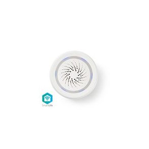 SmartLife-Sirene | Wi-Fi | Str�mforsyning | 8 Lyde | 85 dB | Android / IOS | Hvid