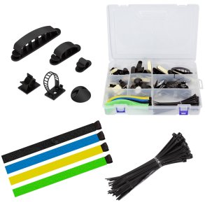 Kabelhanteringsset med 8 artiklar 128 delar Blandade frger
